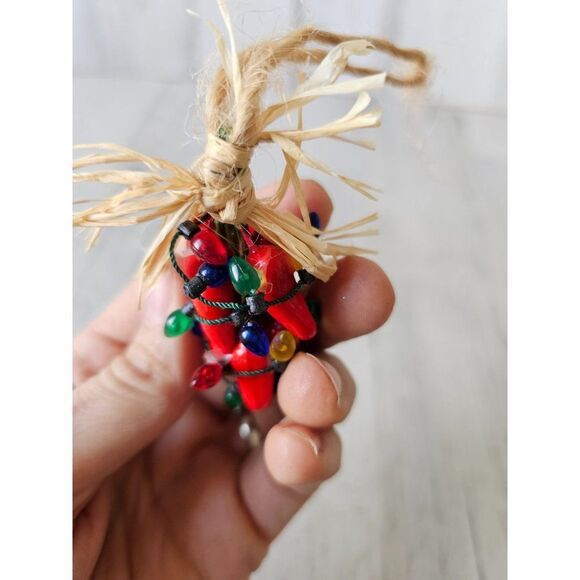 Chili pepper ornament lights unique Xmas tree - Picture 8 of 8